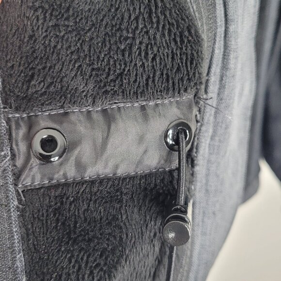 Thyme Maternity Charcoal Pockets Double Zip Hooded Jacket Adjustable Pregnancy M - Picture 10 of 16